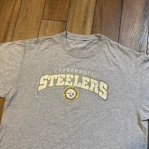 Vintage NFL Pittsburgh Steelers Gray T Shirt Men's‎ XL